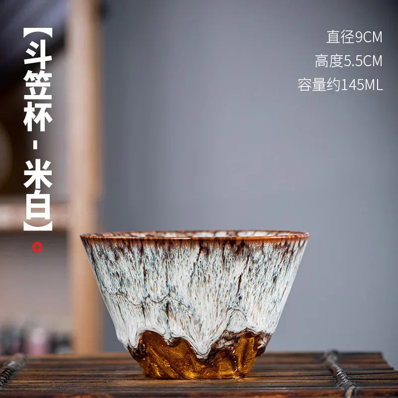 DecorBites™ Ceramic Kung Fu Tea Cup Set - Handcrafted Porcelain Drinkware