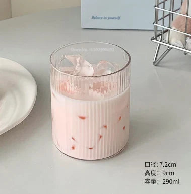 DecorBites™ Clear Glass Coffee Cup Set - Heat-Resistant Borosilicate, Ideal for Hot/Cold Drinks