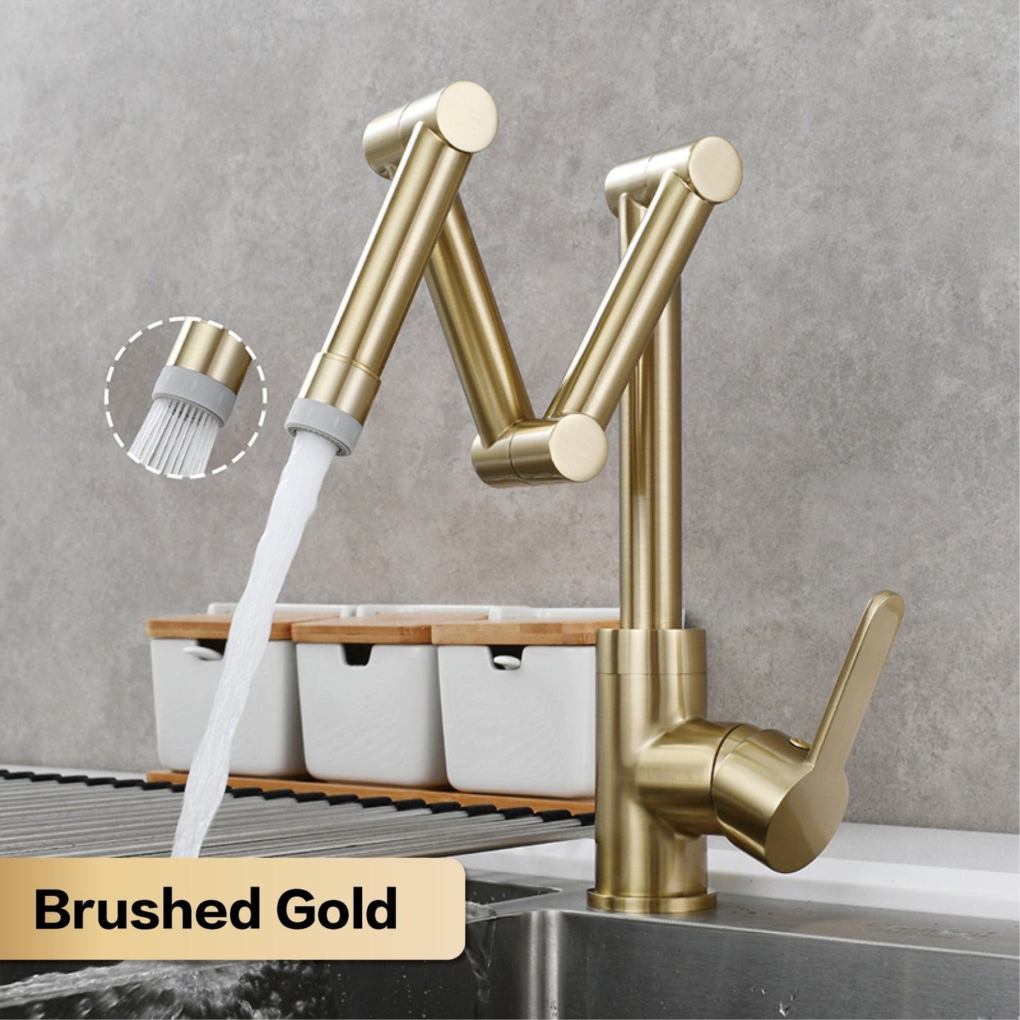 Sailea - Pot Filler Faucet Brass Kitchen Faucet