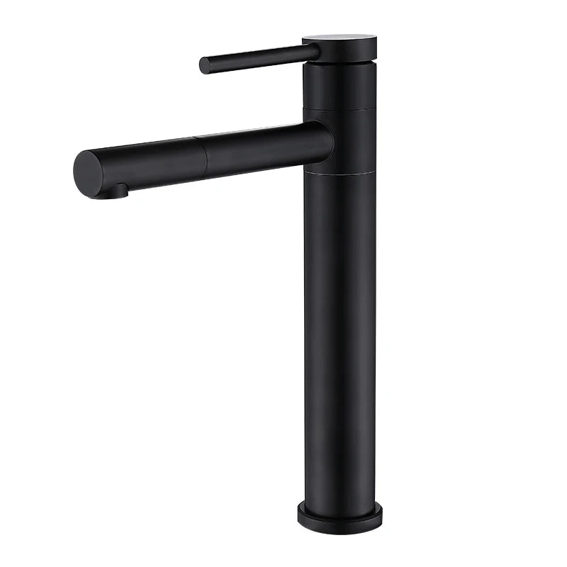 صنبور حوض دوار 360 من DecorBites™ مثبت على سطح السفينة بمقبض واحد