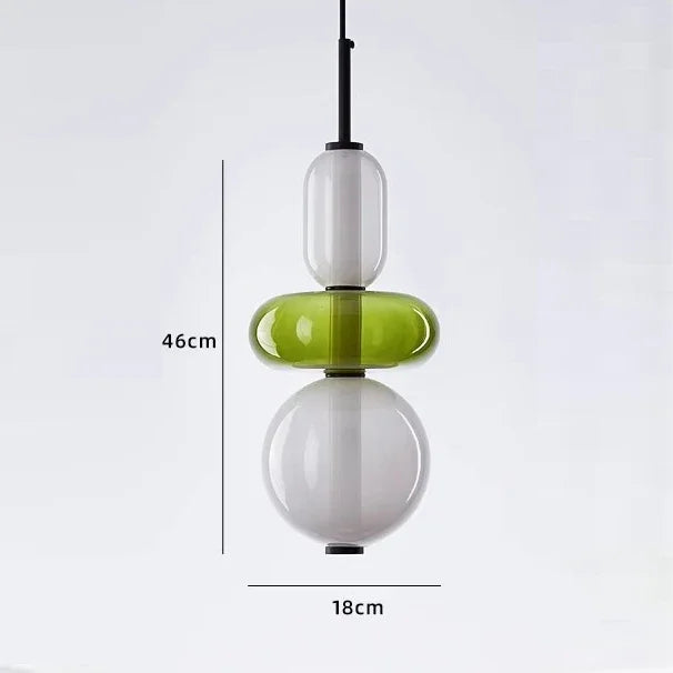 DecorBites™ Candy Glass Ceiling Hanging Chandelier for Loft Living Room
