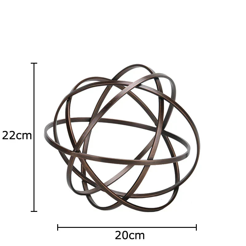 Decoración de escritorio DecorBites™ con base de mármol y escultura geométrica. Estética para el hogar.