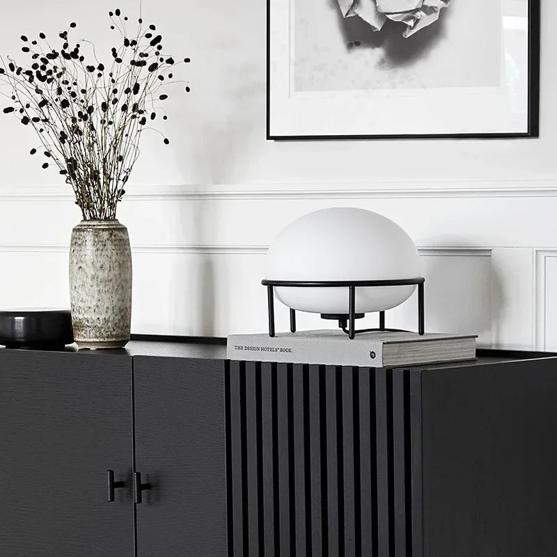 DecorBites™ Glass Ball Table Lamp for Bedroom Living Room