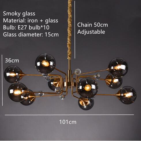 Eira - Glass bubble chandelier Kitchen Island light