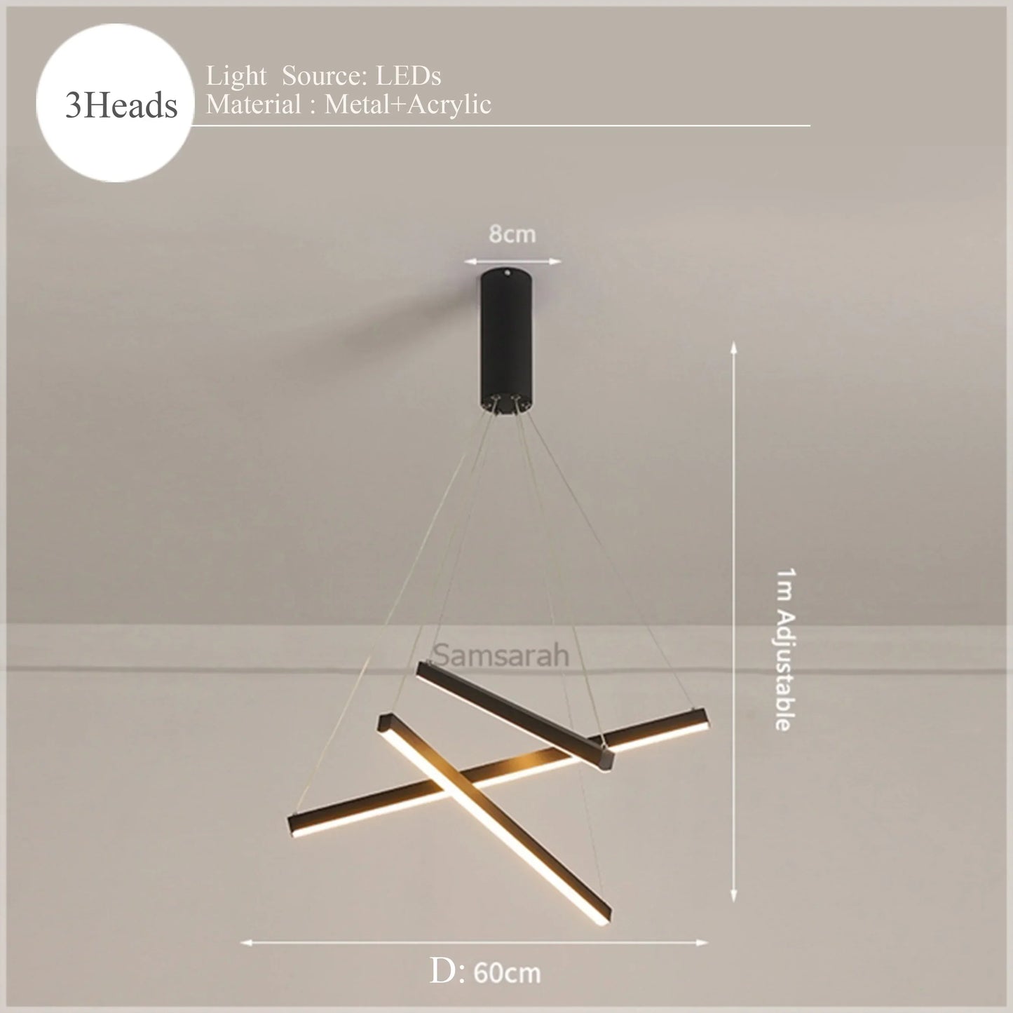 Lámpara de araña nórdica LED DecorBites™: Lámpara colgante moderna para sala de estar, comedor y dormitorio