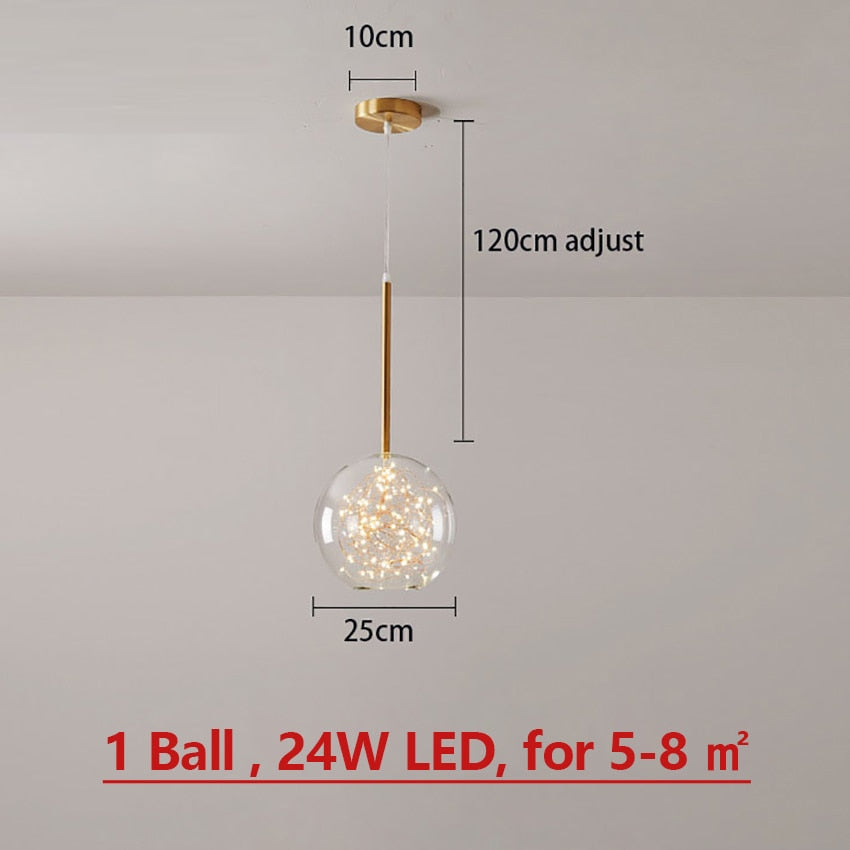 Runa LED Chandelier Glass Pendant Lights
