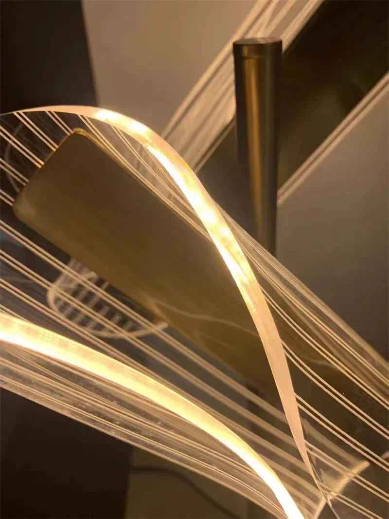 DecorBites™ LED Floor Lamp Minimalist Living Room Bedroom Standing Light Decor Virtual Fixture Acrylic Floor Lights