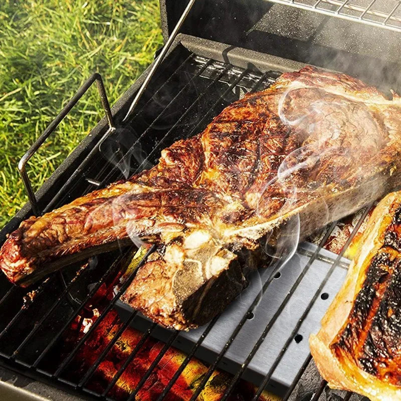 رقائق خشب صندوق تدخين الشواء DecorBites™ لشواية الغاز والفحم - تُضفي نكهة مميزة على اللحوم