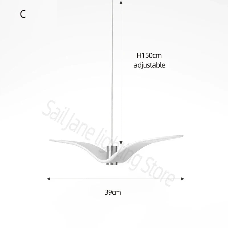 DecorBites™ LED Seagull Chandelier: Designer Decor Villa Bird Restaurant Staircase Chandelier