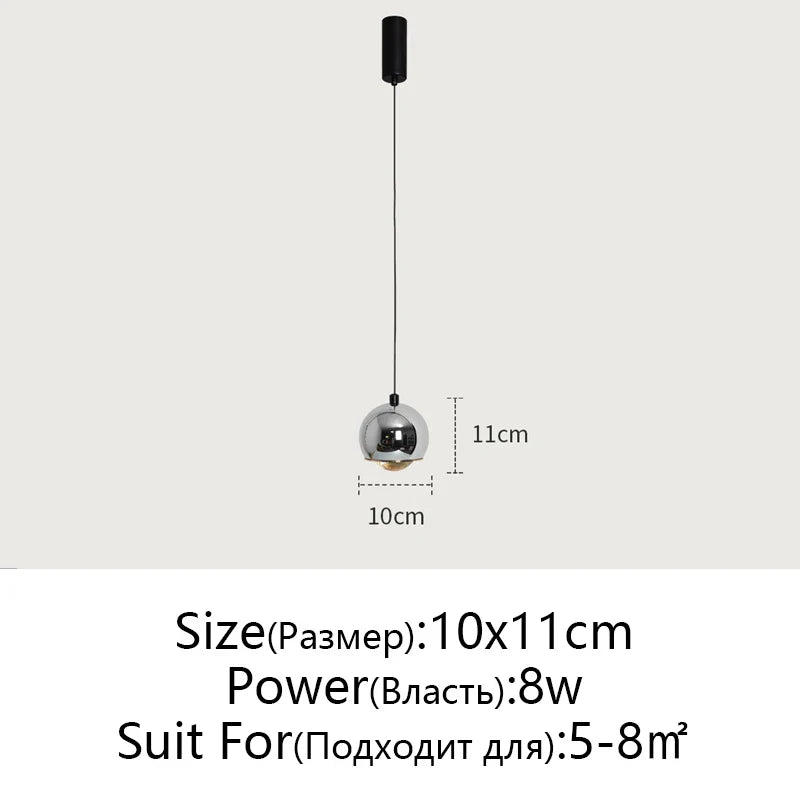 Lámpara colgante DecorBites™ con acabado dorado metálico para mesilla de noche e isla de cocina - Lámpara LED minimalista