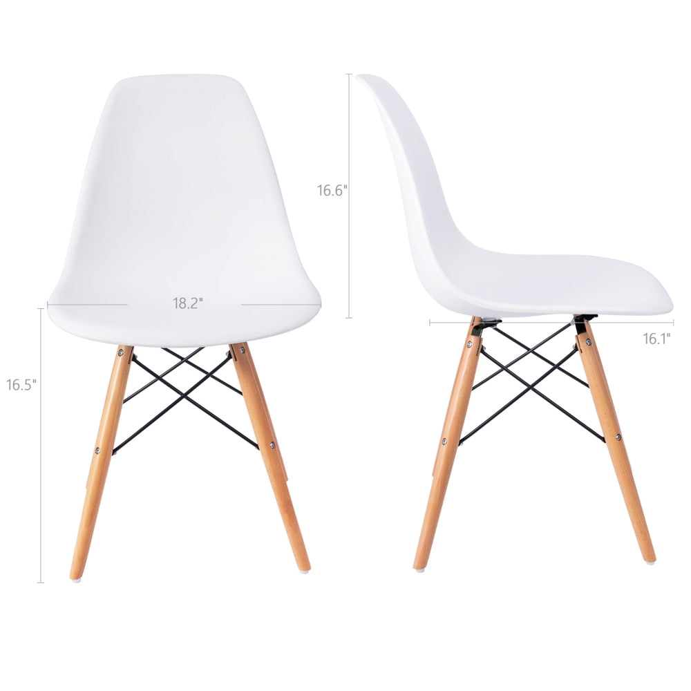 Idunn - Set of 4 Nordic Furniture Wooden Chair with Wooden Legs