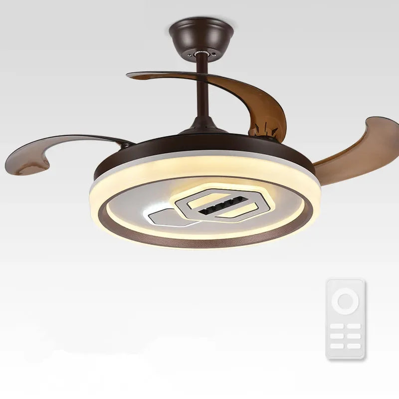 مروحة سقف DecorBites™ قابلة للتعديل مع إضاءة LED للتحكم عن بُعد - ديكور منزلي أنيق