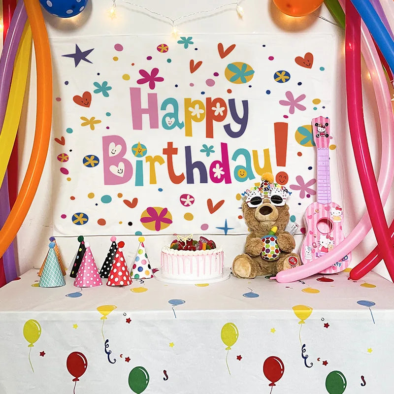 DecorBites™ Birthday Wall Tapestry Decoration Party Bedroom Hanging Cloth
