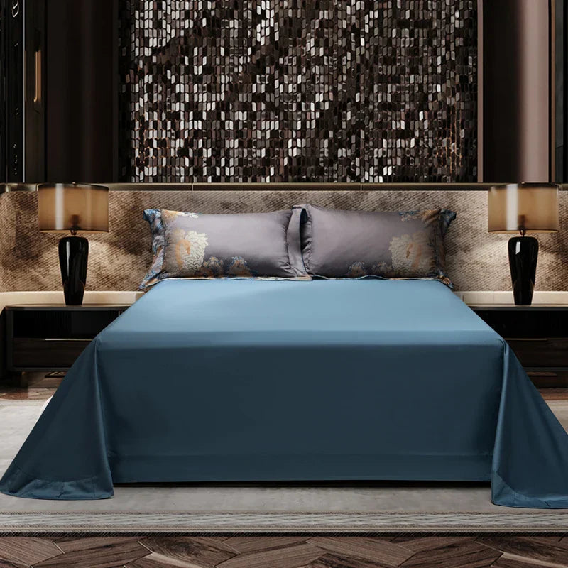 DecorBites™ Jacquard Egyptian Cotton Bedding Set: Duvet Cover, Pillowcases, and Fitted or Bed Sheet