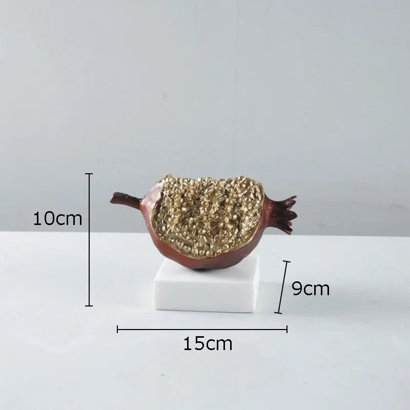 Decoración de escritorio DecorBites™ Escultura de granada dorada