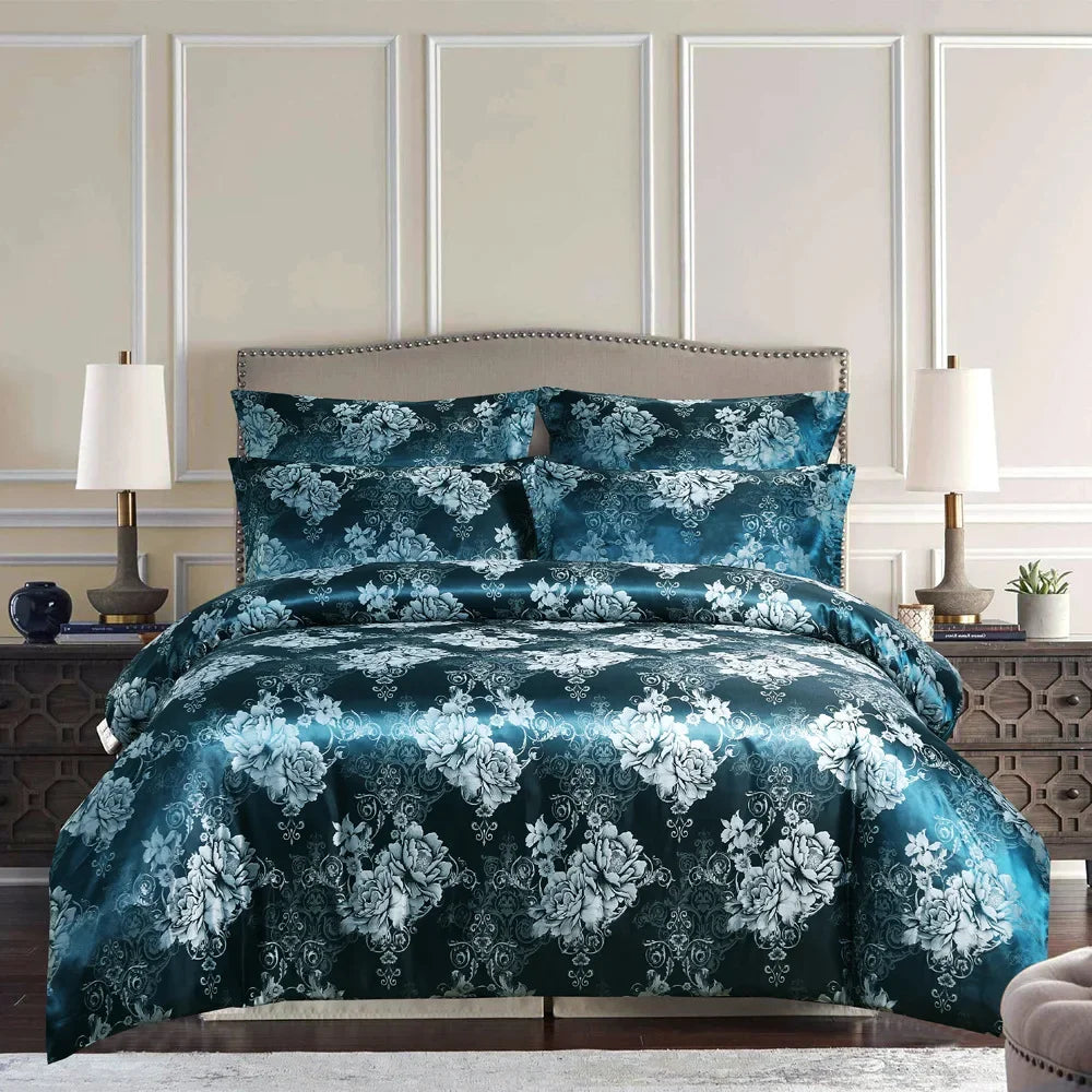 DecorBites™ Jacquard Luxury Bedding Set - King Size Duvet Cover & Bed Quilts - High Quality Home Textile