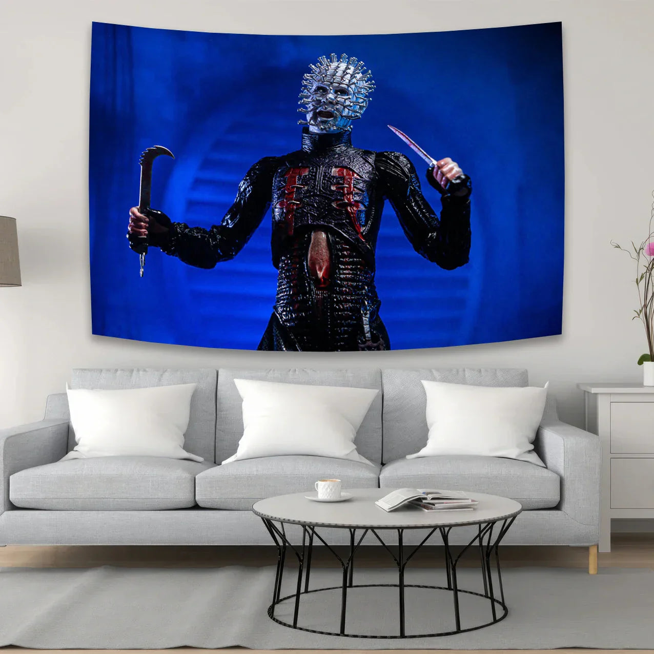 DecorBites™ Jack-O-Lantern Wall Tapestry: Boho Halloween Horror Movie Decor for Home & Bedroom