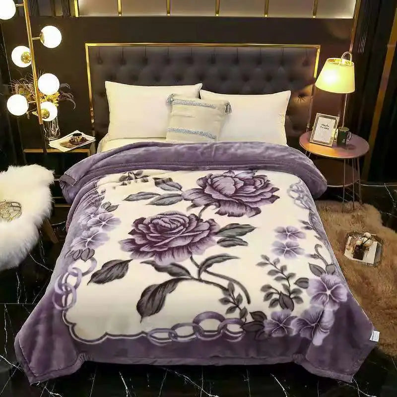 Decorbites™ Zweilagiges Raschel-Bettdecken Vintage-Flanell 150x200 cm Größe Bettüberzug