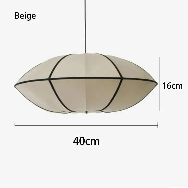DecorBites™ Danish Pendant Light Minimalist Lantern Ufo Lampshade Rustic Fabric Lamp