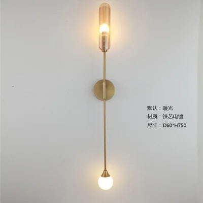 DecorBites™ Golden Inclined Tube Wall Light for Modern Luxury Living Room and Bedroom