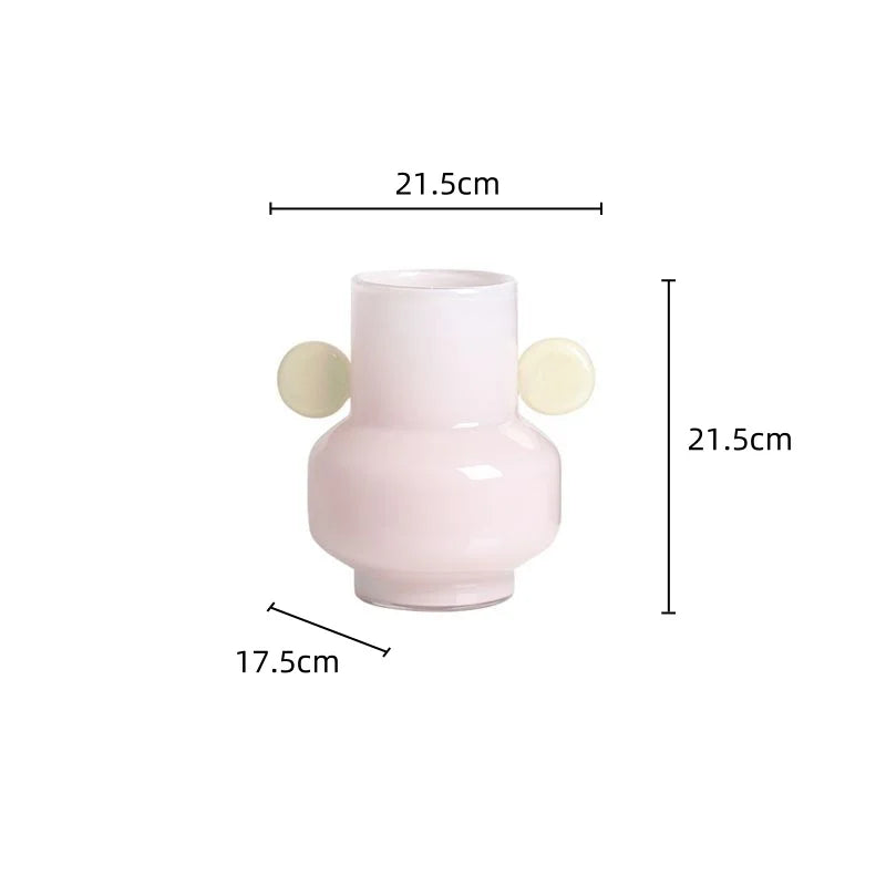 DecorBites™ Glass Vase with Ears: Floral Arrangement Accessory