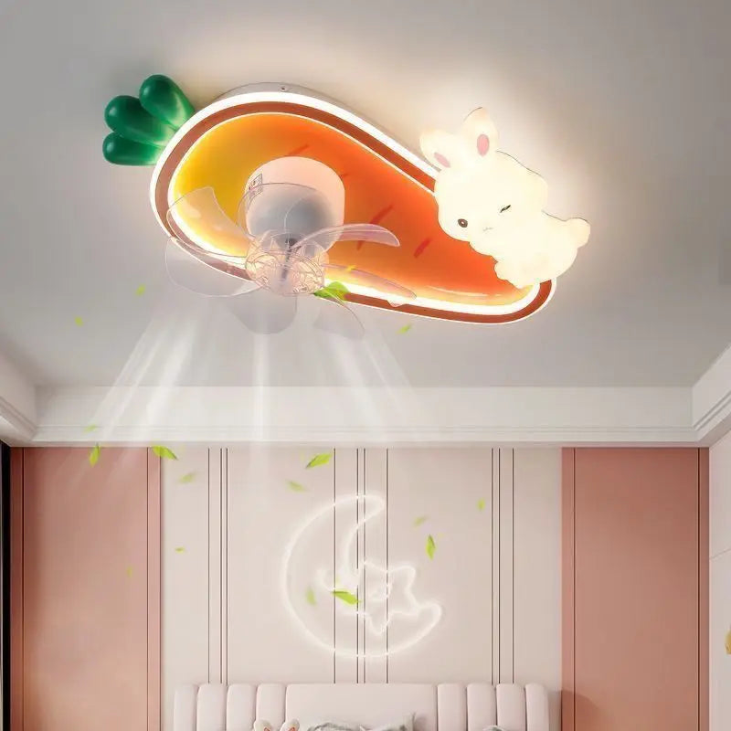 ديكوربايتس™ غرفة نوم الفتيات 360 مروحة إضاءة - تصميم جديد 2024