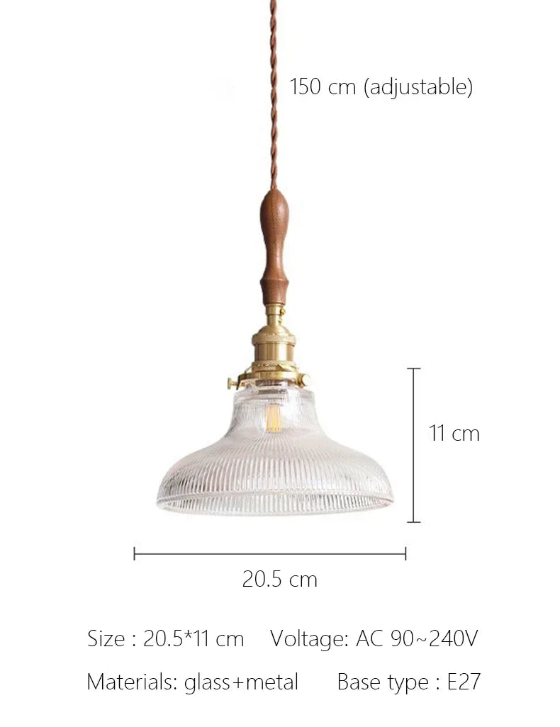 DecorBites™ Brass Glass Retro Chandelier Art Deco LED Dining Room Light