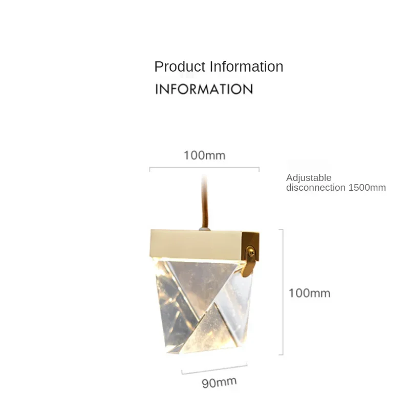 DecorBites™ Crystal Chandelier: Nordic Luxury Pendant Lights for Dining Room, Study Room, Kitchen & Bedroom