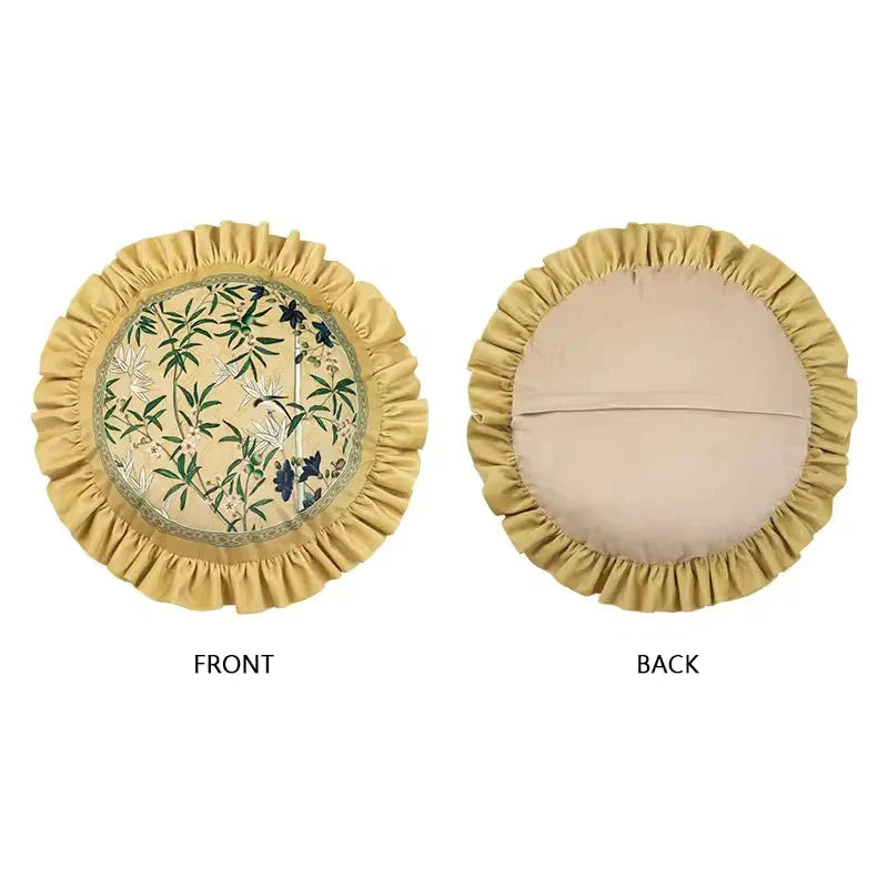 غطاء وسادة قطني مخملي من DecorBites™ Autum Orchid - ديكور منزلي شرقي