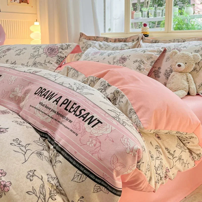 Juego de cama DecorBites™ Cozy Cotton: Funda nórdica de 160 x 210 cm para adultos, cálida y suave.