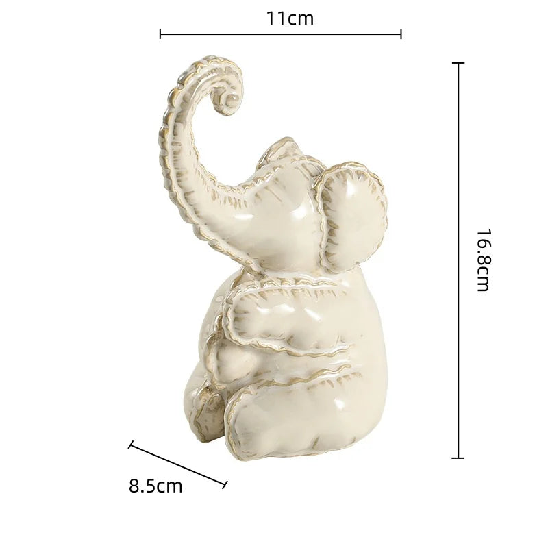 DecorBites™ Elephant Abstract Bubble Sculpture Home Decor Figurine