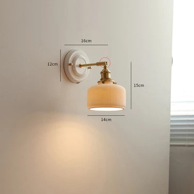 DecorBites™ Ceramic LED Wall Light with Knob Switch, Nordic Modern Design for Bedroom and Bathroom