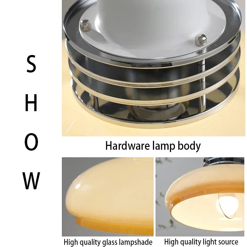 DecorBites™ Glass LED Chandelier: Modern Bauhaus Style Pendant Light for Home, Restaurant, and Bar