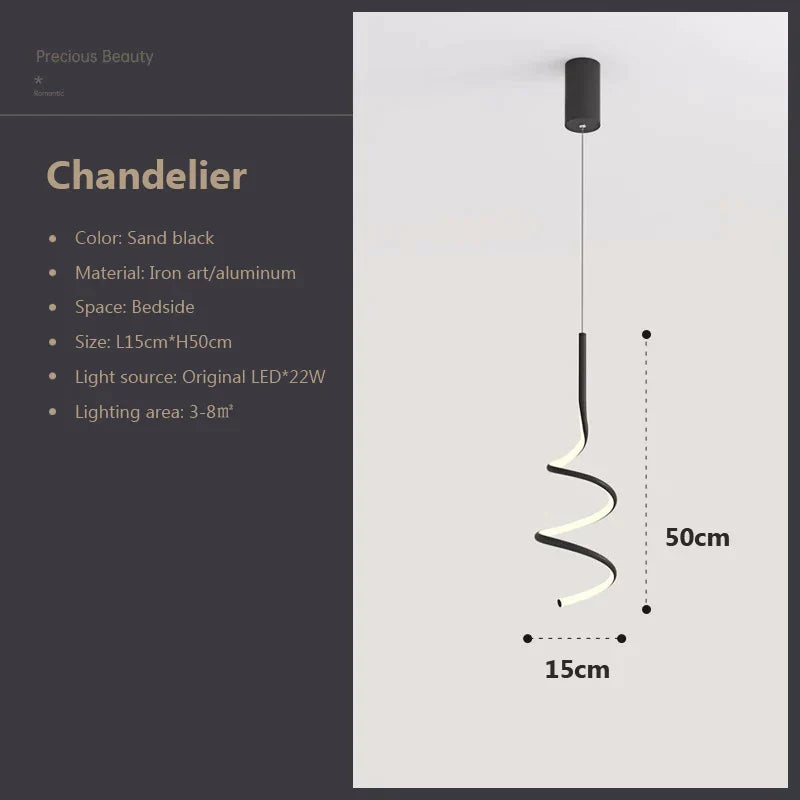 DecorBites™ LED Pendant Lamp: Stylish Nordic Design for Bedroom, Living Room, and Indoor Spaces