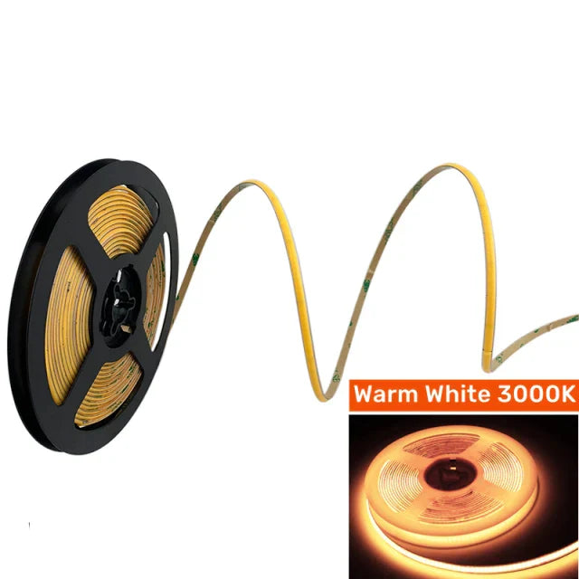 DecorBites™ 4mm COB LED Strip Lights - Ultra Slim & Colorful - 480Led/M Linear Tape Lighting