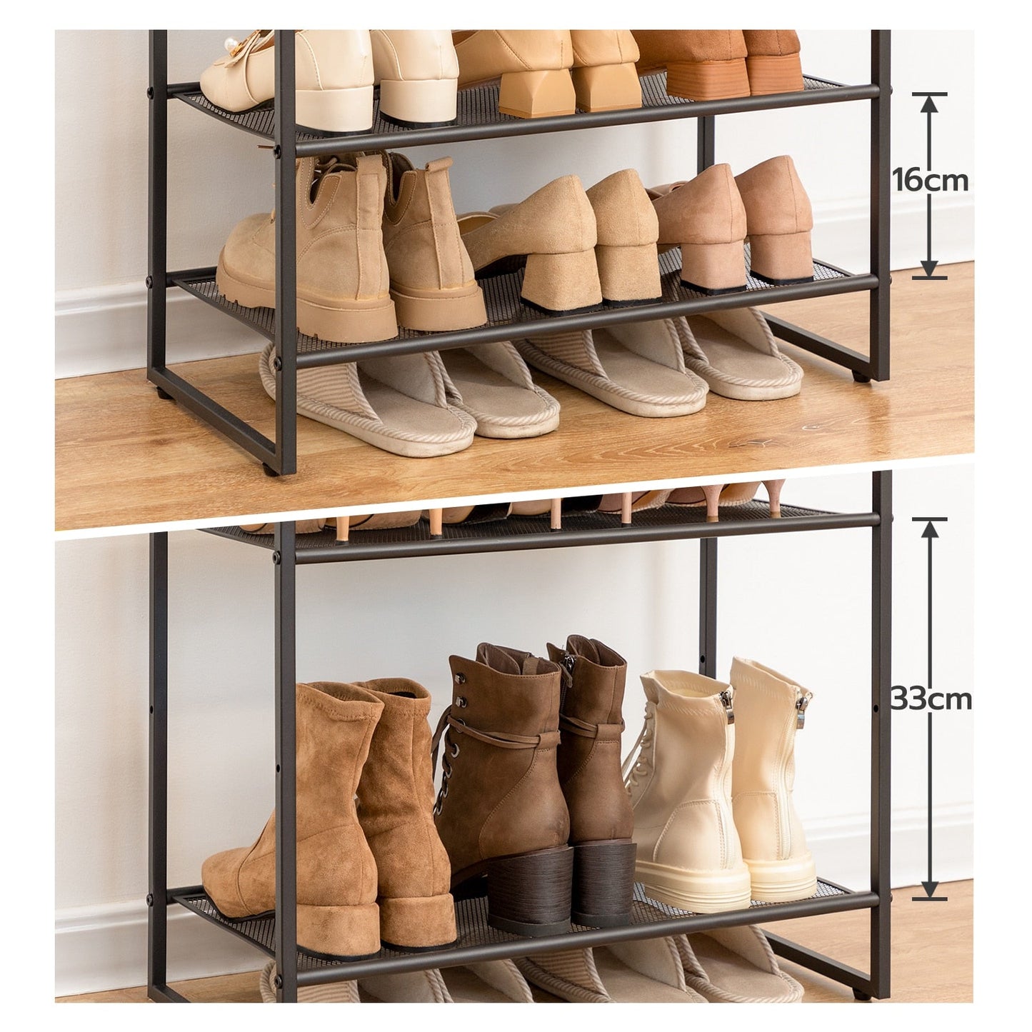 Viveka - Shoe Rack for Entryway Metal Shoe Rack