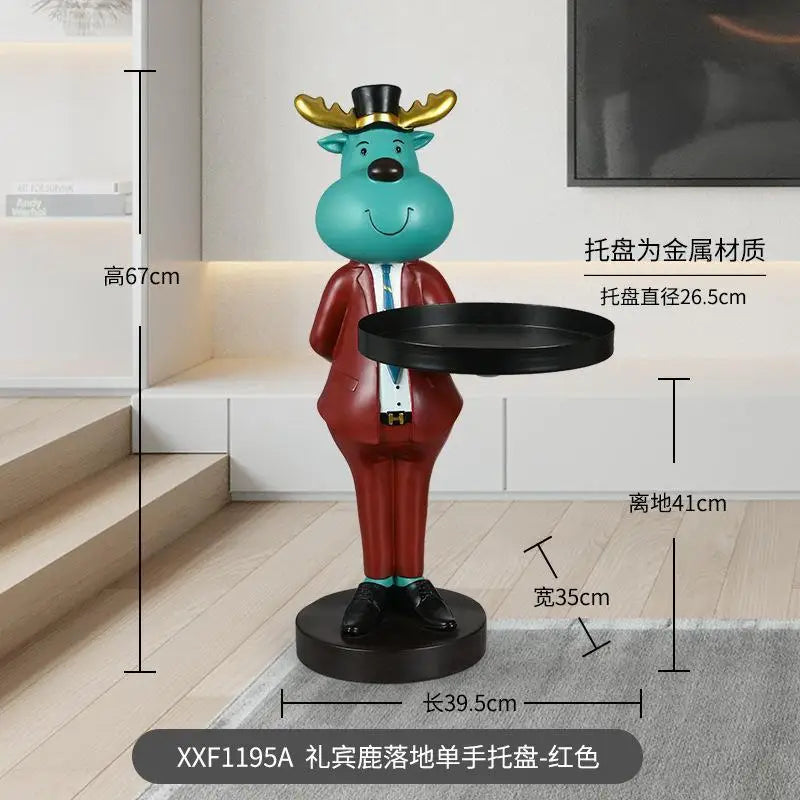 DecorBites™ Deer Landing Tray Ornament: Elegant Home Decor for Living Room, Entrance, or Housewarming Gift