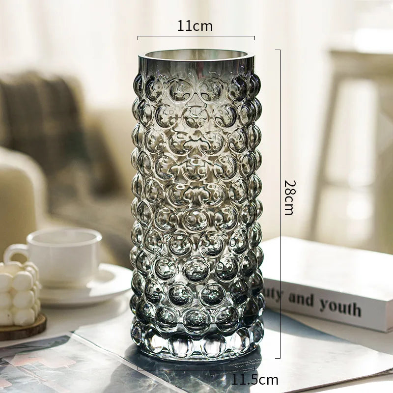DecorBites™ Droplet Glass Vase Hydroponics Plant Pots for Table Decoration and Floral Arrangement