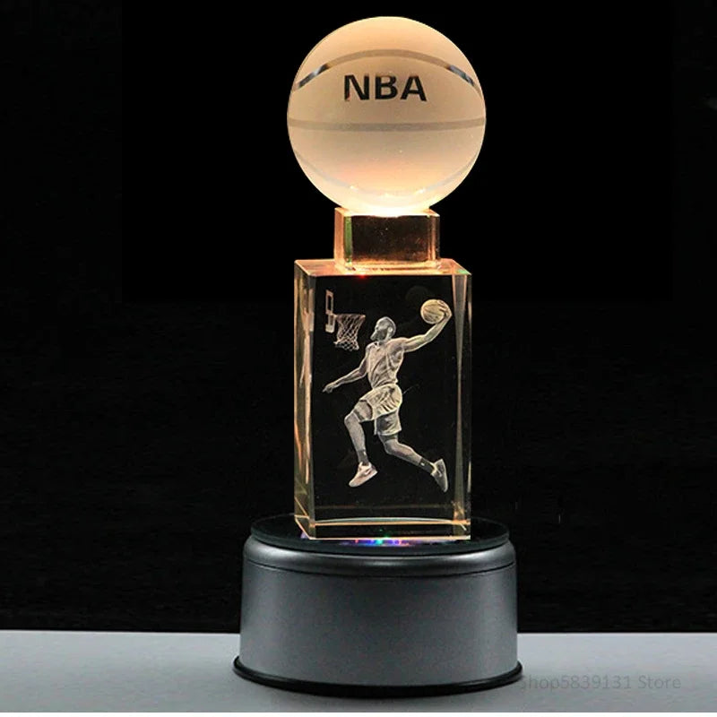 DecorBites™ Crystal Lights Basketball Table Lamp for Bed Room Decor