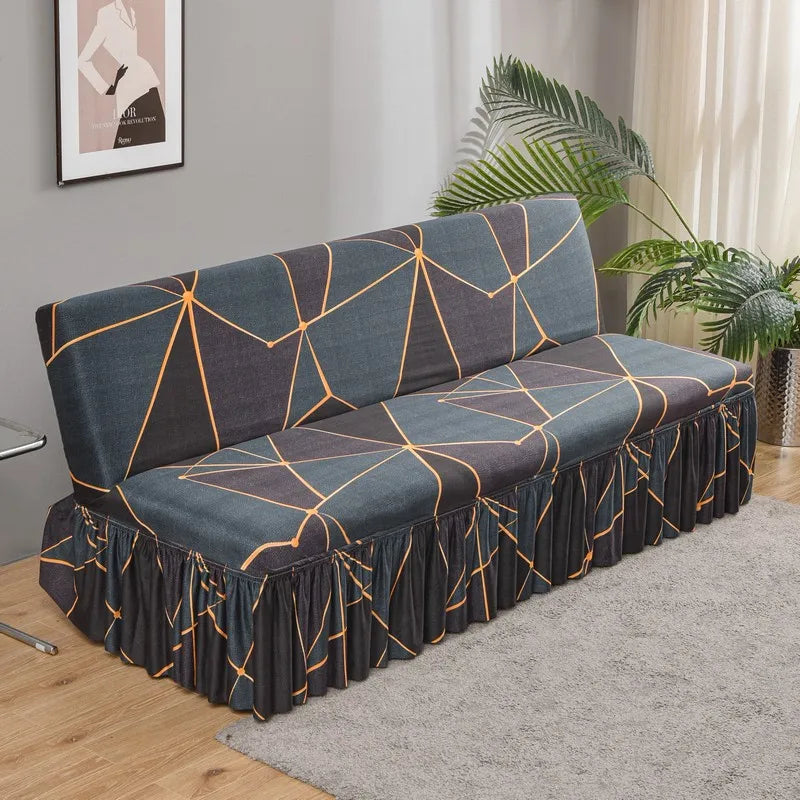 DecorBites™ Elastic Armless Futon Bed Sofa Cover Slipcover