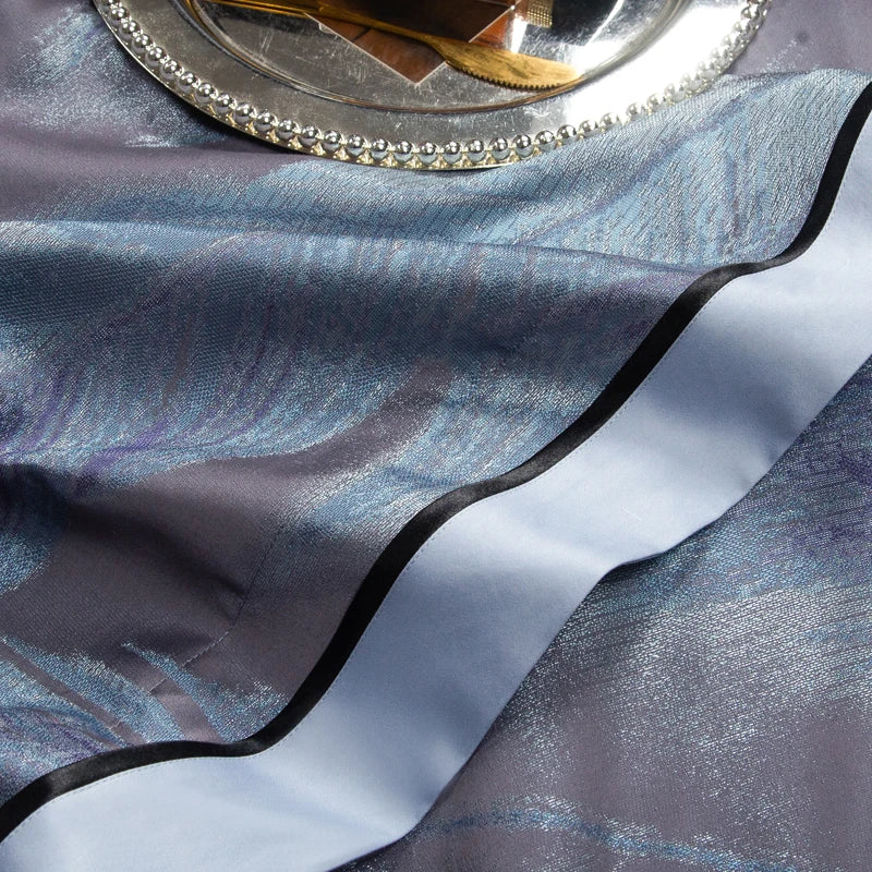 DecorBites™ 1500TC Jacquard Egyptian Cotton Bedding Set: Queen King Linens, Duvet Cover, Sheets