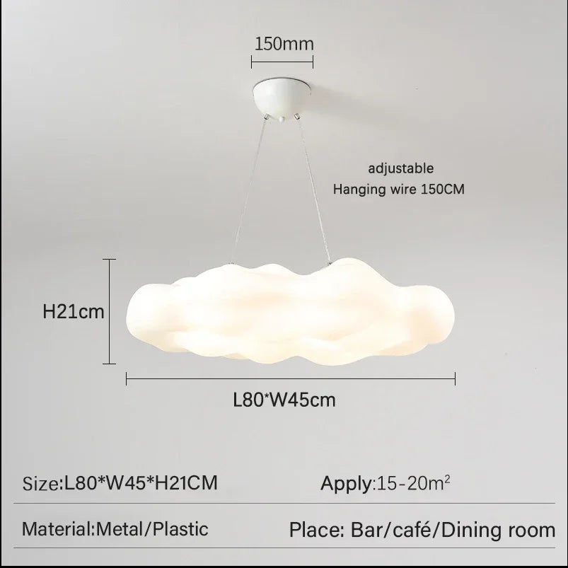DecorBites™ Acrylic Cloud LED Ceiling Chandelier for Living Room and Bedroom