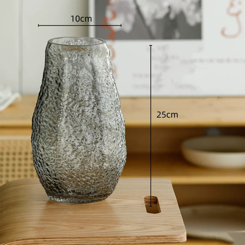 Jarrón de vidrio transparente verde DecorBites™ para arreglos florales y decoración del hogar