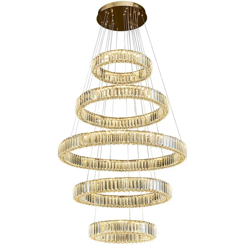 DecorBites™ Crystal Chandelier Pendant Light for Living Room, Staircase, and Ceiling - Luxury Indoor Lighting