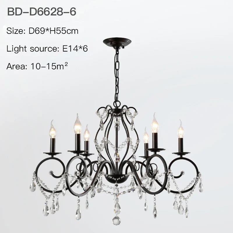 Lámpara de araña de cristal DecorBites™ para iluminación de dormitorio y sala de estar