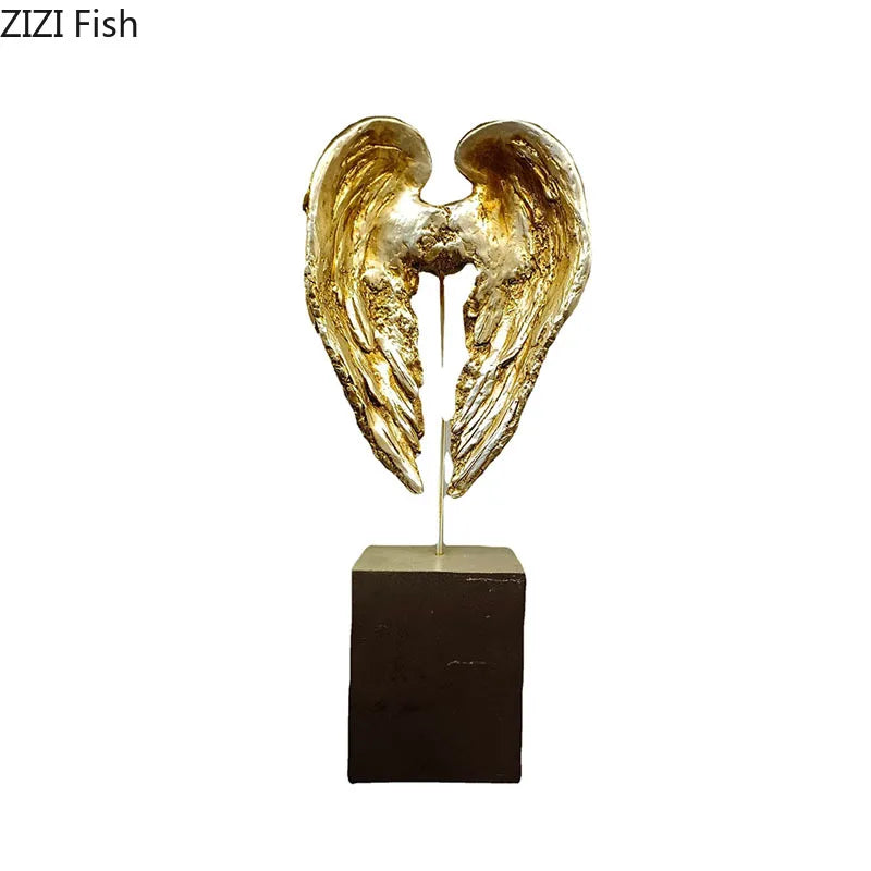 DecorBites™ Angel Wings Sculpture Desk Ornament Home Decor Statue Aesthetic Artwrok