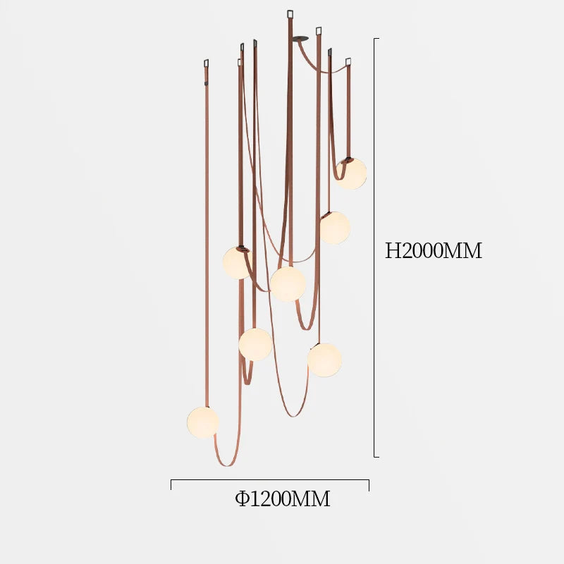 DecorBites™ Glass Ball Pendant Light: Modern loft lighting for living room, dining room, stairwell.