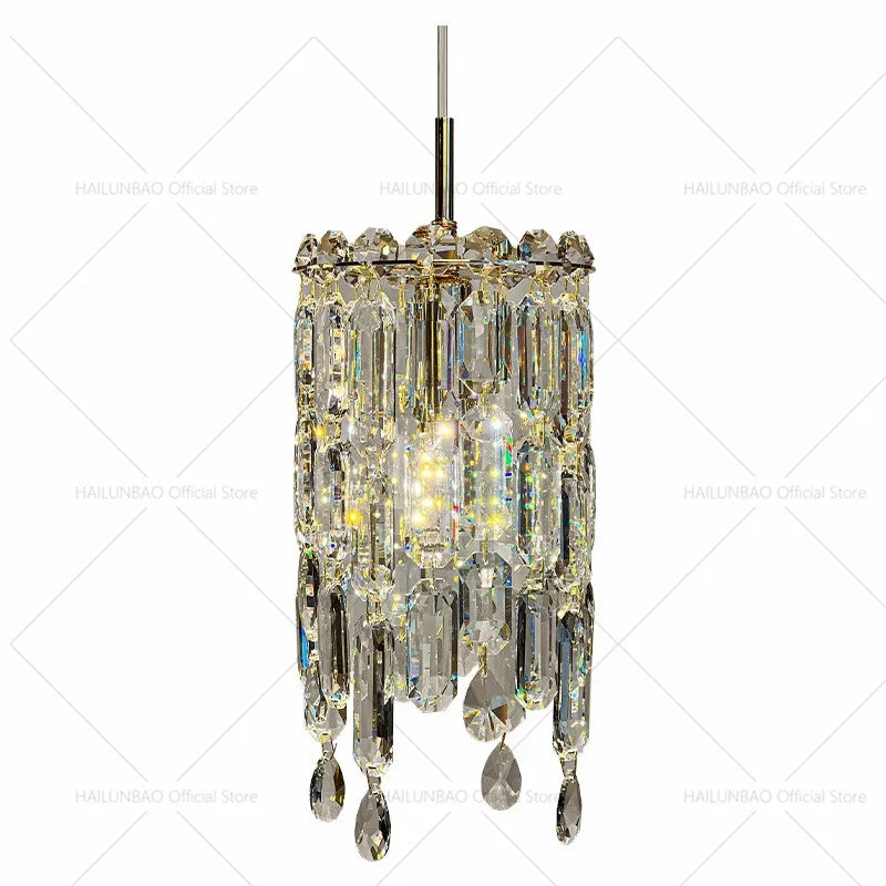 DecorBites™ Crystal Headboard Chandelier: Modern Luxury for Master Bedroom & Dining Room
