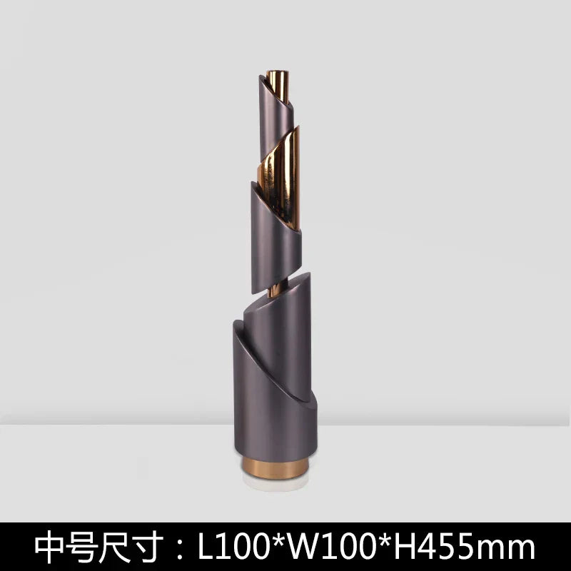 Portavelas DecorBites™ con forma de tubo helicoidal geométrico para decoración del hogar y centros de mesa