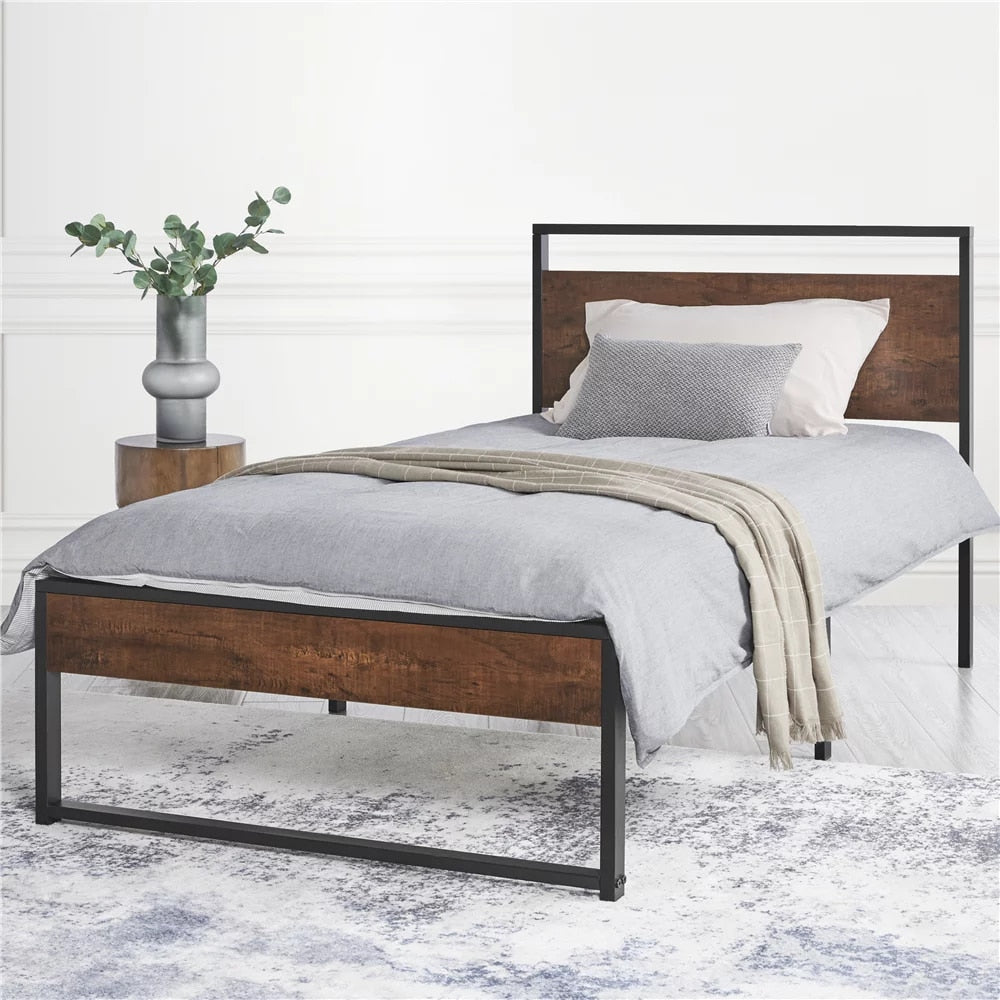 Saga - Wooden Bed Frame Twin Bed Frame
